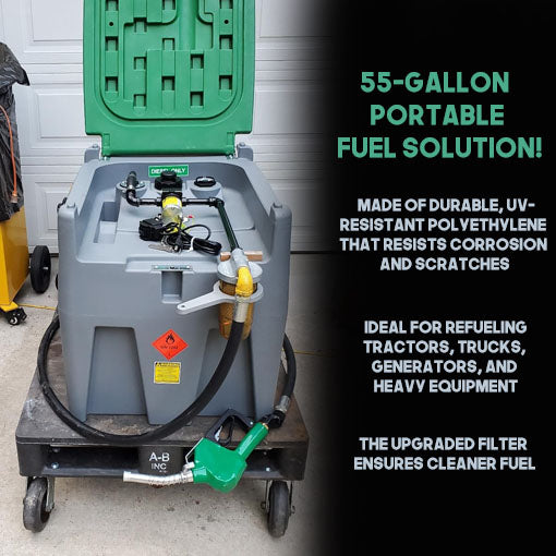 Portable Diesel Tank with 12V Electric Transfer Pump