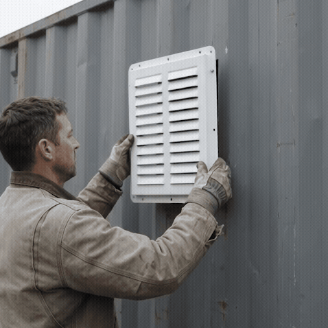 2-Pack Shipping Container Louvered Gable Air Vents