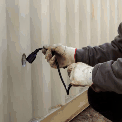 Shipping Container Dual Cord Plug-and-Play Inlet Extension Power Kit