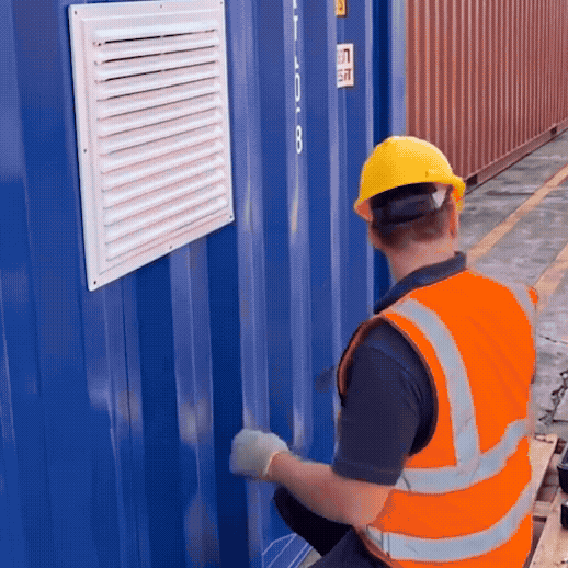 12"x12" Shipping Container Vents with Built-in Metal Screens
