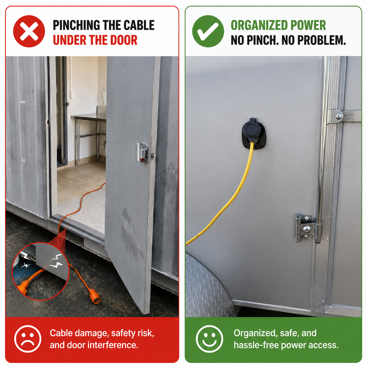 Shipping Container Plug-and-Play Power Outlet
