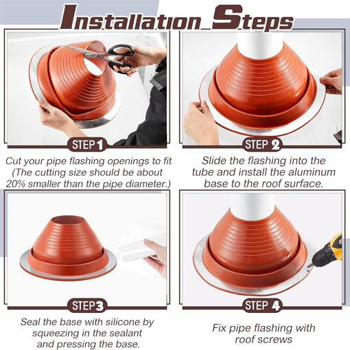 Silicone Metal Roof Pipe Flashing Boot