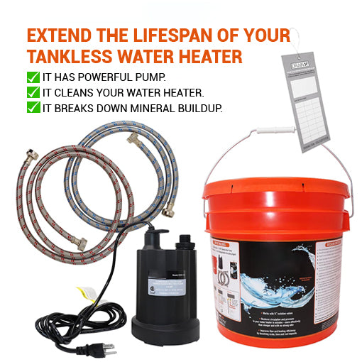 Tankless Water Heater Descaling Flush Kit