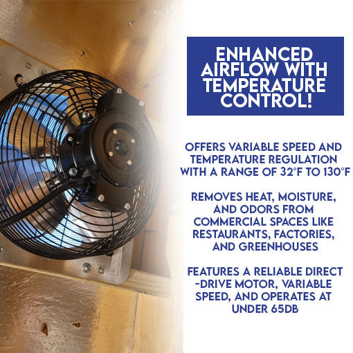 Wall Mounted Shutter Exhaust Fan with Temperature Controller