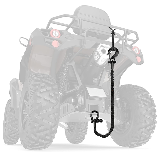 ATV Recovery Strap with Winch Hook and D Ring Shackle