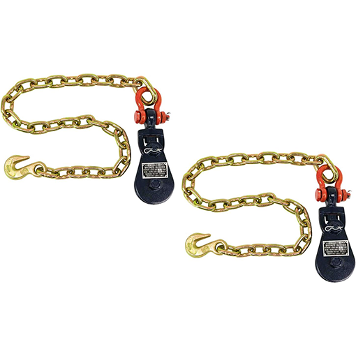 Snatch Block with Swivel Shackle and Chain