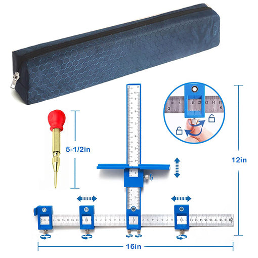 Cabinet Handle Jig with Center Punch