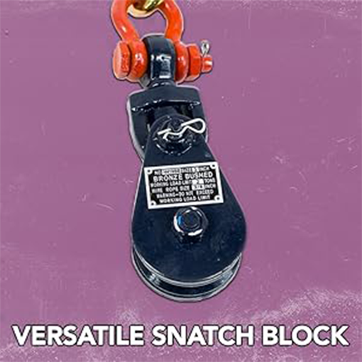 Snatch Block with Swivel Shackle and Chain