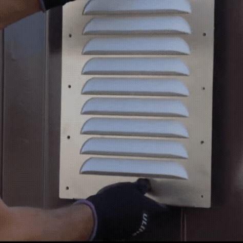 2-Pack Shipping Container Aluminum Gable Vents with Screen
