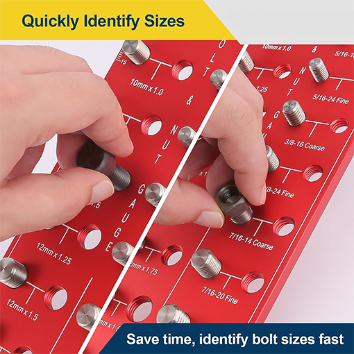 Bolt and Nut Identifier Gauge