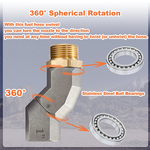 Fuel Hose Swivel 360 Rotating Connector