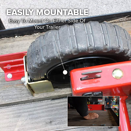 Mower Wheel Boot Trailer Bracket