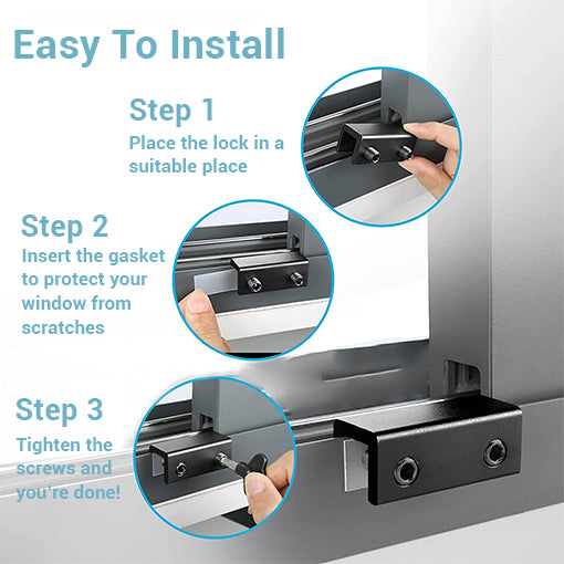 Sliding Window Safety Lock Set