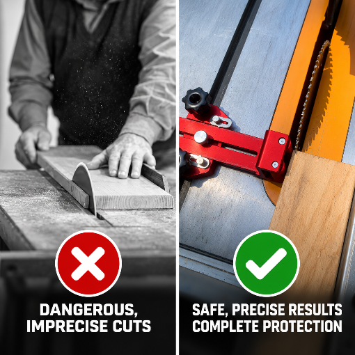 Universal 2-Roller Thin Rip Jig Table Saw Jig Guide