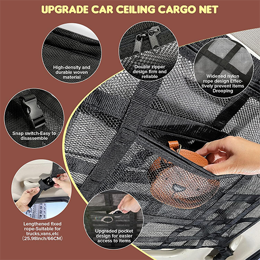 Car Ceiling Cargo Net Pocket Replacement