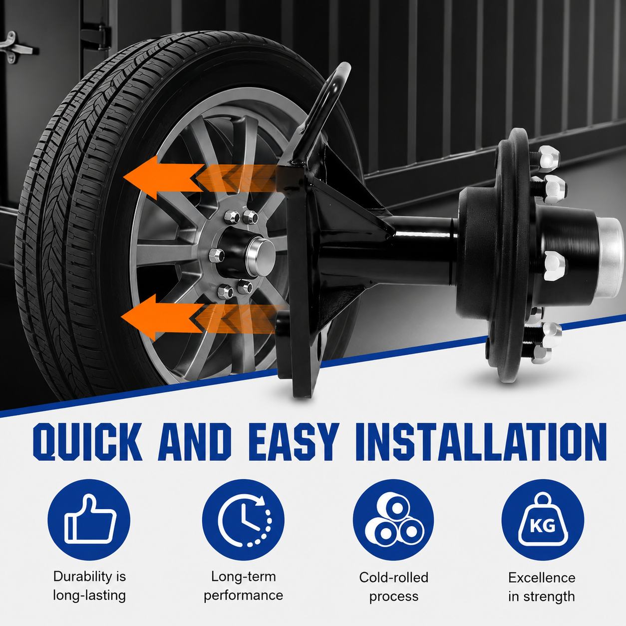 8-Lugs Shipping Container Wheel Spindle Kit