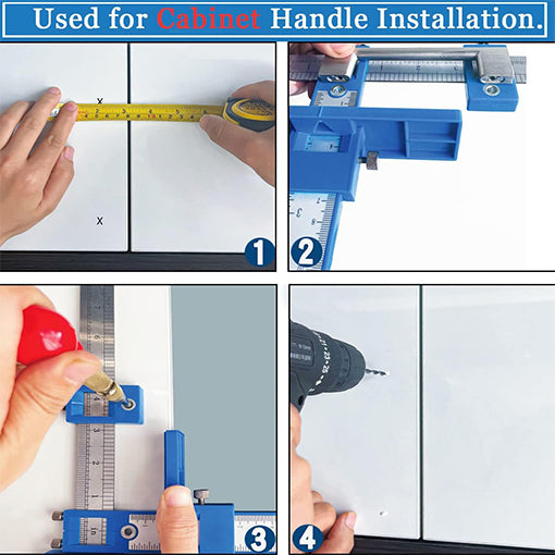 Cabinet Handle Jig with Center Punch