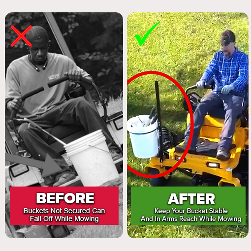 Zero-Turn Mower Bucket Holder