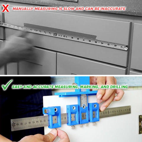 Cabinet Handle Jig with Center Punch