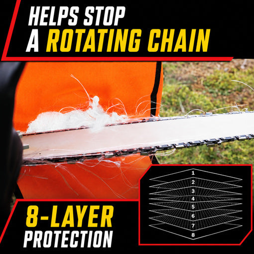 8-Layer Chainsaw Chaps Apron Wrap