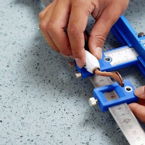 Cabinet Handle Jig with Center Punch