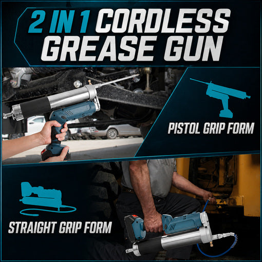 2-in-1 Cordless Battery-Powered Grease Lubricator
