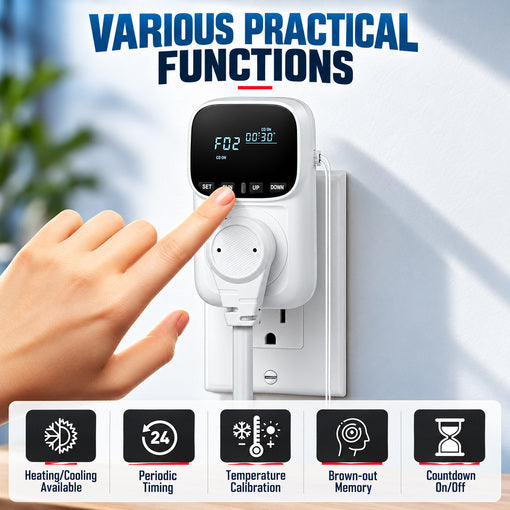 2-Pack 15A Digital Temperature Controller Outlet