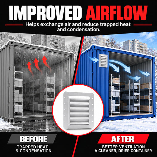 Shipping Container Vent with Screen Set