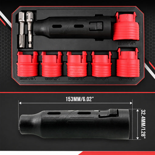 9PCS Wheel Stud Cleaner Tool Kit Rust and Debris Removal Set