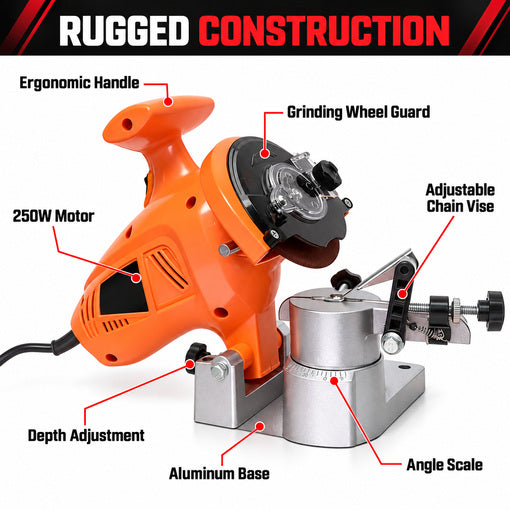 250W Bench-Mounted Electric Chainsaw Sharpener