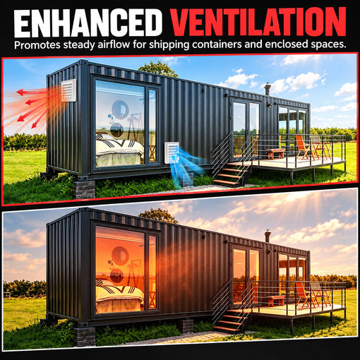 Shipping Container Vent with Screen Set