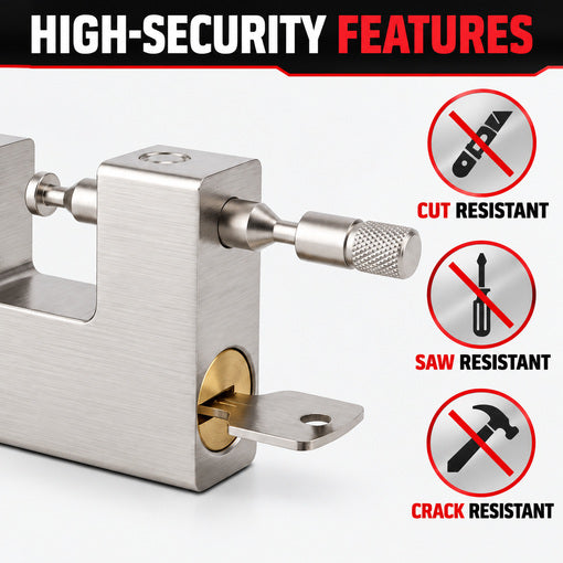Heavy-Duty Aluminum Core Shipping Container Padlock