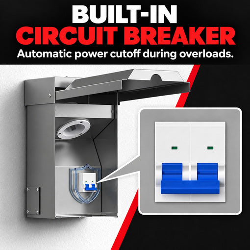 50 Amp Generator Inlet Box with Circuit Breaker