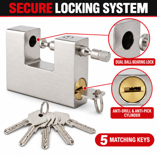 Heavy-Duty Aluminum Core Shipping Container Padlock