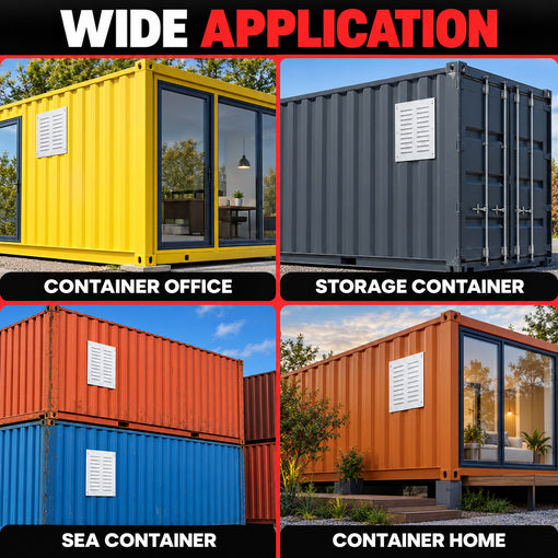 2-Pack Shipping Container Air Vents with Metal Mesh