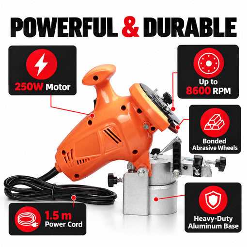 250W Bench-Mounted Electric Chainsaw Sharpener