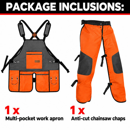 2-in-1 Chainsaw Protective Chaps and Apron Combo