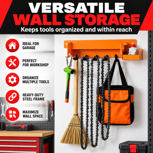 Heavy-Duty Chainsaw Bar and Chain Rack