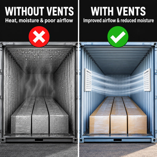 2-Pack Shipping Container Air Vents with Metal Mesh