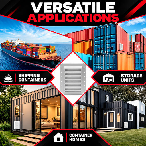 Shipping Container Vent with Screen Set