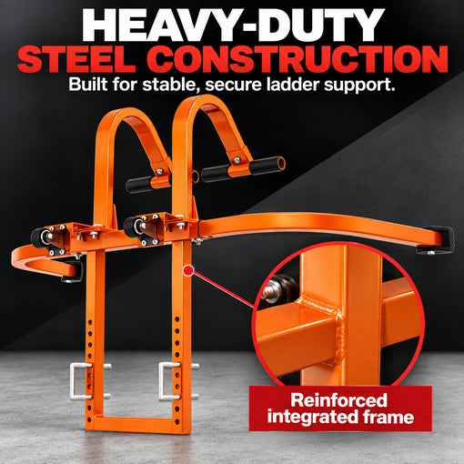 2-in-1 Heavy Duty Ladder Stabilizer with Roof Hooks