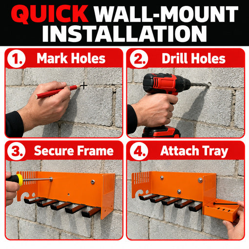 Heavy-Duty Chainsaw Bar and Chain Rack