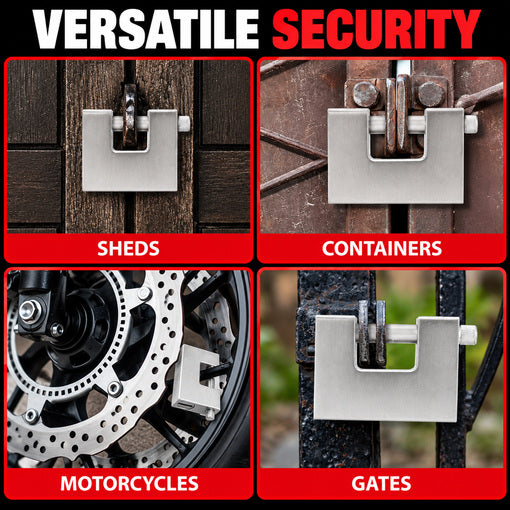 D-Shaped Heavy-Duty Shipping Container Padlock with 5 Keys