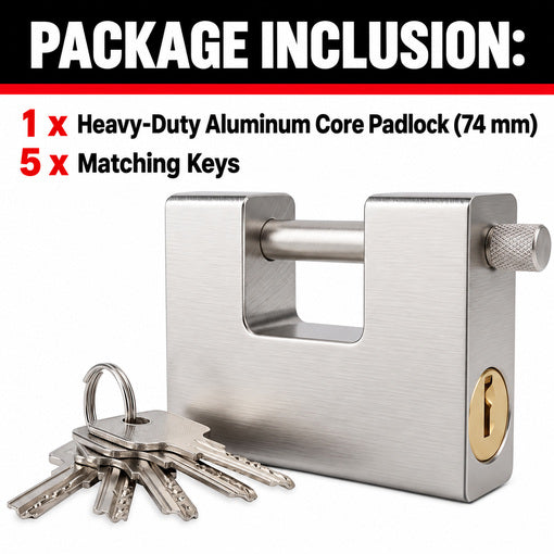 Heavy-Duty Aluminum Core Shipping Container Padlock