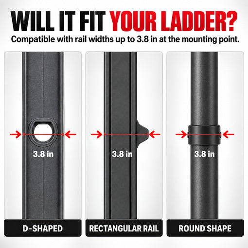 2-in-1 Heavy Duty Ladder Stabilizer with Roof Hooks