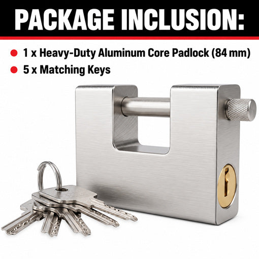 Heavy-Duty Aluminum Core Shipping Container Padlock