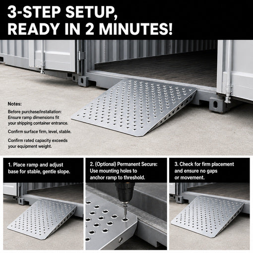 Shipping Container Heavy-Duty Shed Loading Ramp