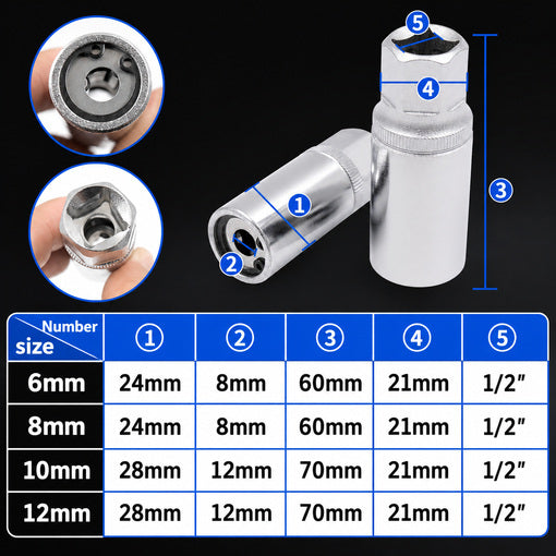 4-Piece 1/2" Drive Stud Extractor Set