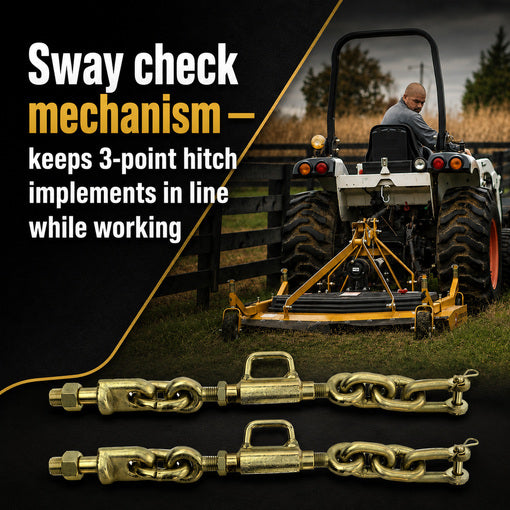 2-Pack Tractor 3-Point Hitch Sway Chain Stabilizer Replacement