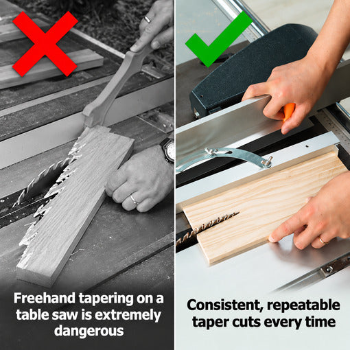 Table Saw Tapering Jig for Angle Cutting